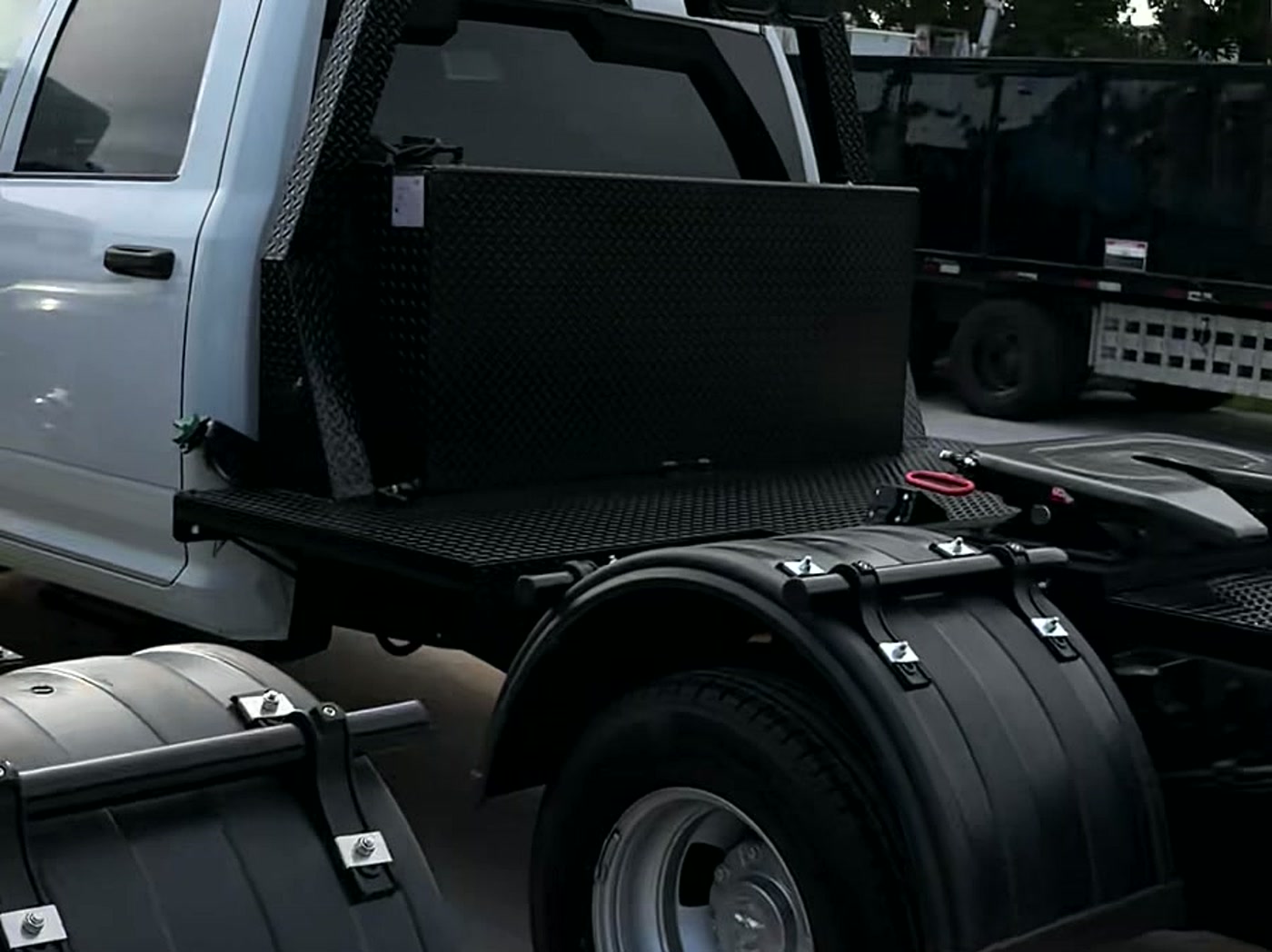 Rear view of finished hotshot bed